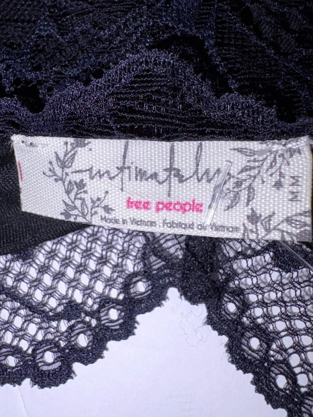 Free People Intimately Black Lace Camisole Tank Top